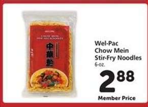Wel Pac Chow Mein Stir-Fry Noodles