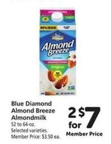 Blue Diamond Almond Breeze Almondmilk