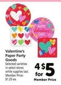 Valentine's Paper Party Goods