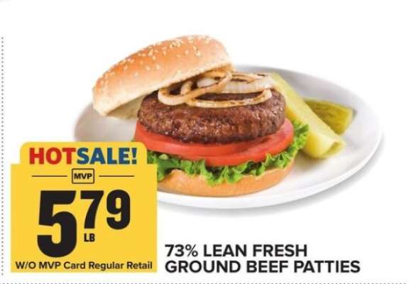 73% Lean Fresh Ground Beef Patties