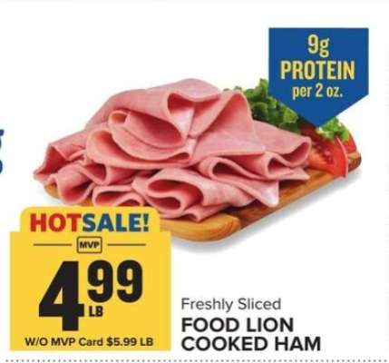 FOOD LION COOKED HAM