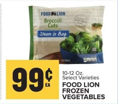 Food Lion Frozen Vegetables