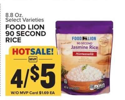 FOOD LION 90 SECOND RICE