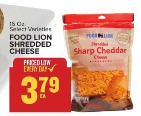 Food Lion Shredded Cheese