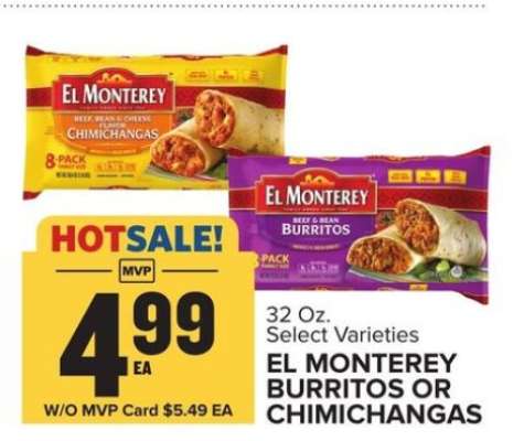 El Monterey Burritos or Chimichangas