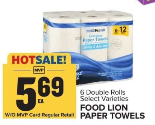 FOOD LION PAPER TOWELS