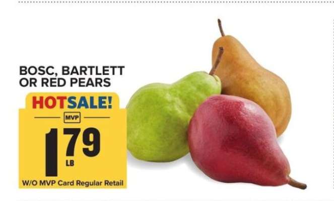 Bosc, Bartlett or Red Pears