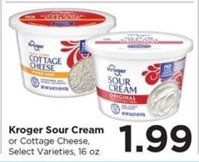 Kroger Sour Cream or Cottage Cheese