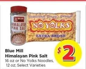 Blue Mill Himalayan Pink Salt or No Yolks Noodles
