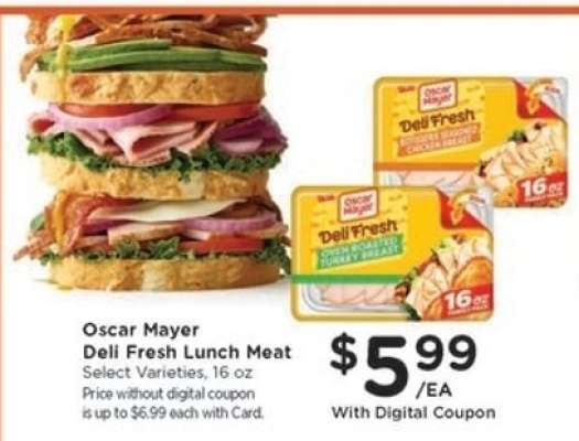 Oscar Mayer Deli Fresh Lunch Meat