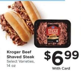 Kroger Beef Shaved Steak