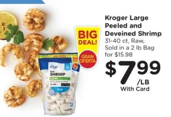 Kroger Large Peeled and Deveined Shrimp