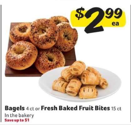Bagels or Fresh Baked Fruit Bites
