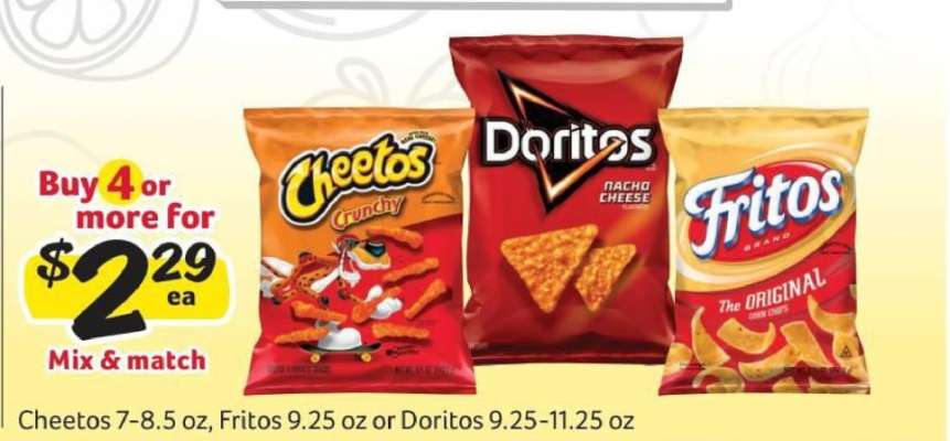 Cheetos, Fritos or Doritos