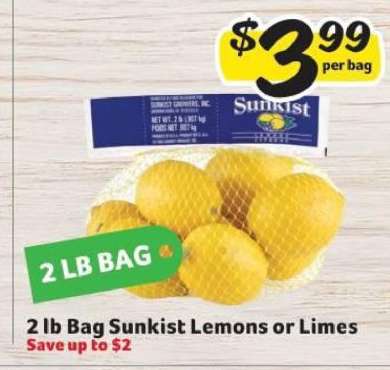 2 lb Bag Sunkist Lemons or Limes