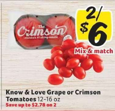 Know & Love Grape or Crimson Tomatoes