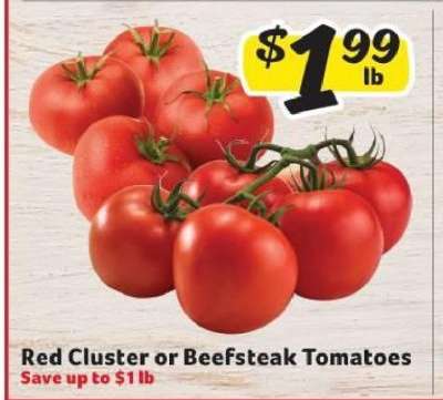 Red Cluster or Beefsteak Tomatoes