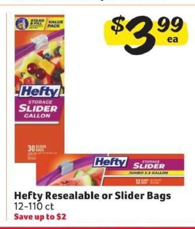 Hefty Resealable or Slider Bags