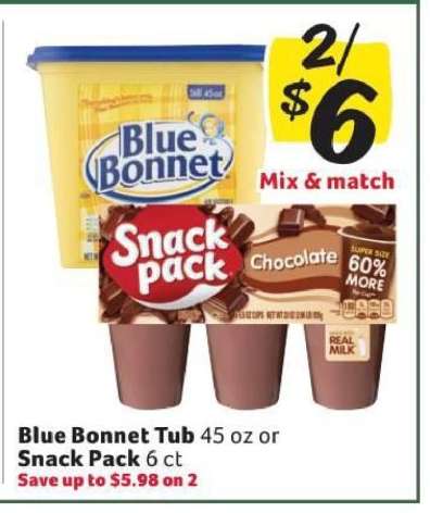 Blue Bonnet Tub or Snack Pack