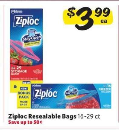 Ziploc Resealable Bags