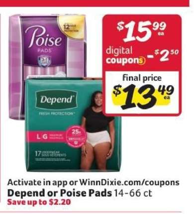Depend or Poise Pads