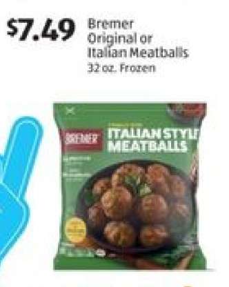Bremer Original or Italian Meatballs