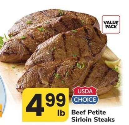 Beef Petite Sirloin Steaks