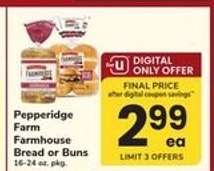 Pepperidge Farm Farmhouse Bread or Buns