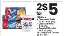 Pillsbury Cinnamon Rolls, Crescent Rolls, Grands! Biscuits or Daisy Sour Cream