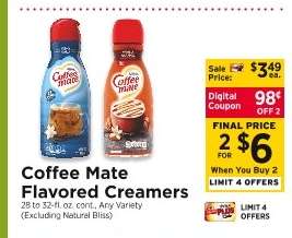 Coffee Mate Flavored Creamers