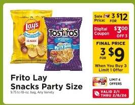 Frito Lay Snacks Party Size