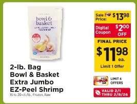Bowl & Basket Extra Jumbo EZ-Peel Shrimp