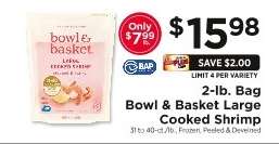 Bowl & Basket Large Cooked Shrimp