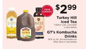 Turkey Hill Iced Tea / GT'S Kombucha Drinks