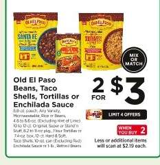 Old El Paso Beans, Taco Shells, Tortillas or Enchilada Sauce