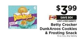 Betty Crocker DunkAroos Cookies & Frosting Snack