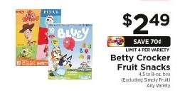 Betty Crocker Fruit Snacks