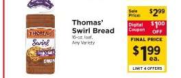 Thomas' Swirl Bread