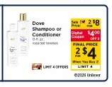 Dove Shampoo or Conditioner