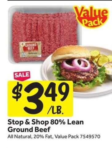 Stop & Shop 80% Lean Ground Beef