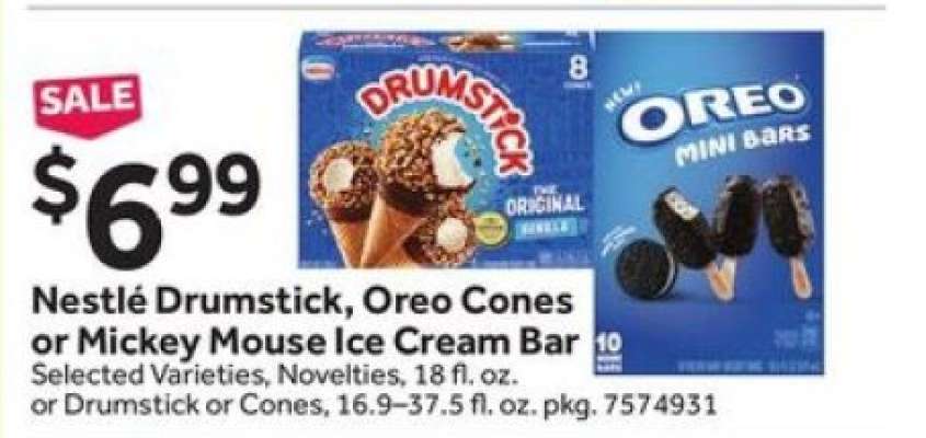 Nestlé Drumstick, Oreo Cones or Mickey Mouse Ice Cream Bar