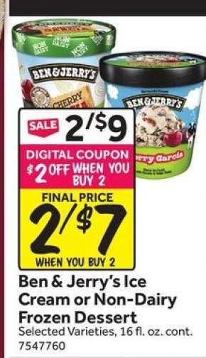 Ben & Jerry's Ice Cream or Non-Dairy Frozen Dessert