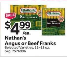 Nathan's Angus or Beef Franks