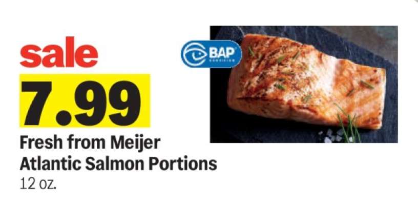 Fresh from Meijer Atlantic Salmon Portions