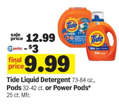 Tide Liquid Detergent, Pods or Power Pods