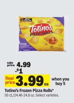 Totino's Frozen Pizza Rolls*
