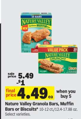 Nature Valley Granola Bars, Muffin Bars or Biscuits