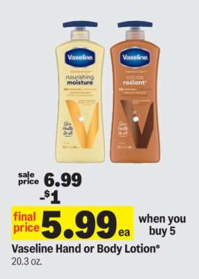 Vaseline Hand or Body Lotion*