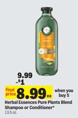 Herbal Essences Pure Plants Blend Shampoo or Conditioner*