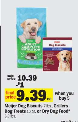 Meijer Dog Biscuits, Grillers Dog Treats or Dry Dog Food